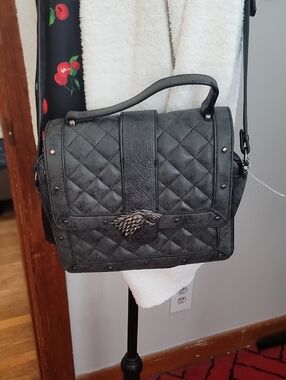 Bioworld Game Of Thrones House Stark Quilted Handbag Crossbody Purse